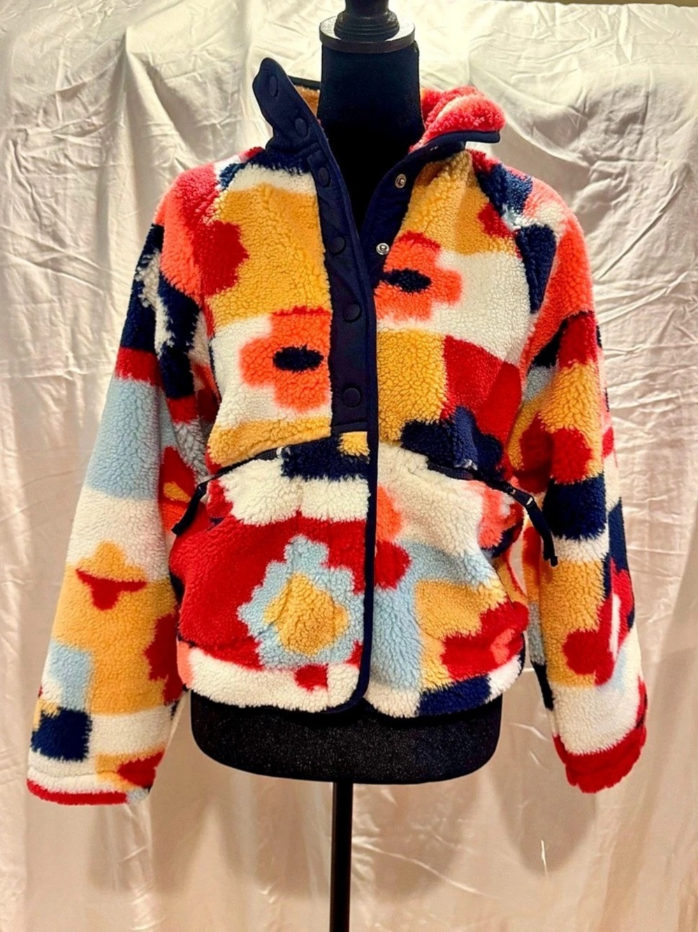 Free People Hit The Slopes Printed Fleece Jacket. NWOT